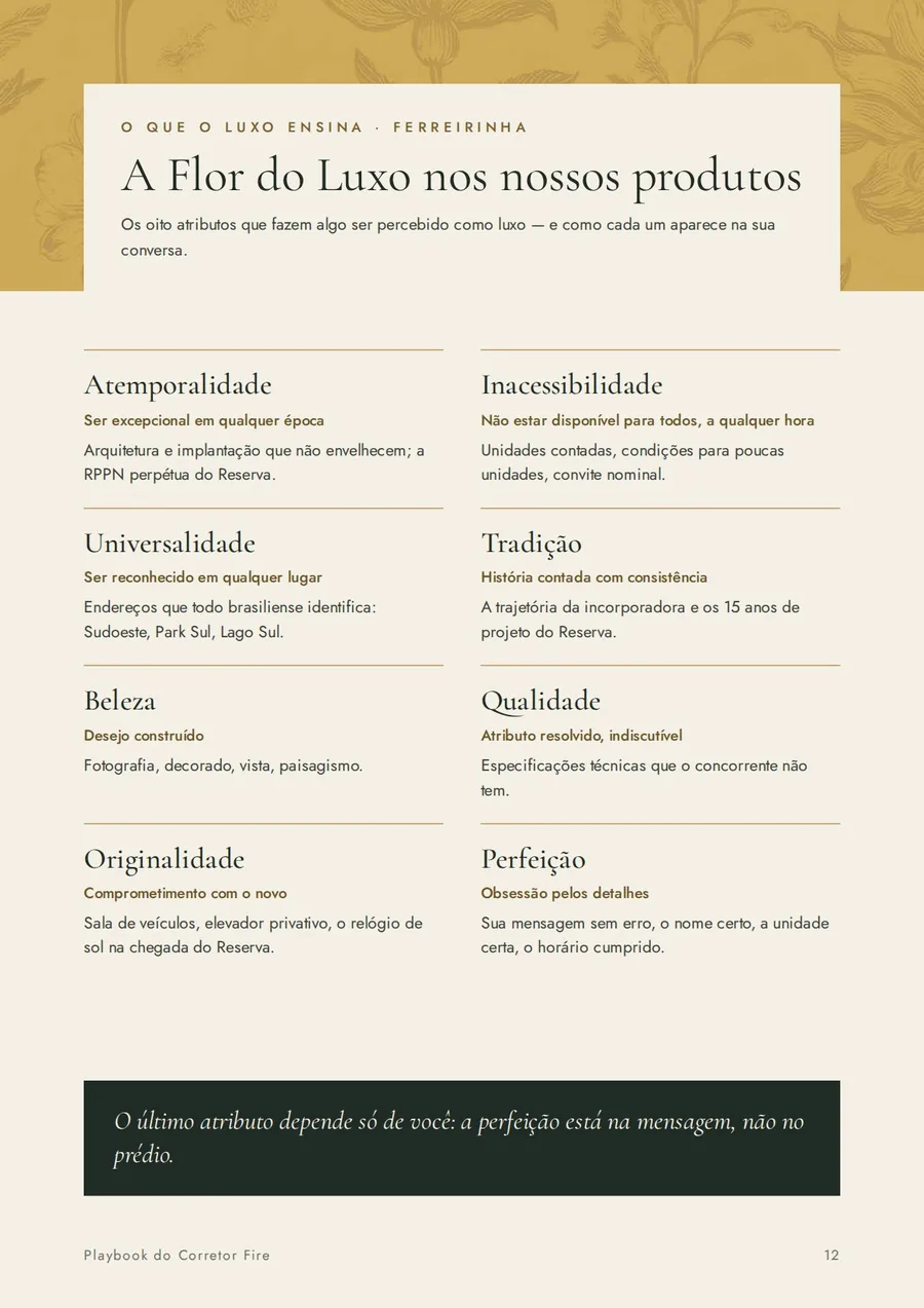 A flor do luxo nos produtos